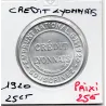 Timbre Monnaie Crédit Lyonnais 25 centimes 1920
