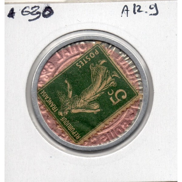 Timbre Monnaie Crédit Lyonnais 5 centimes 1920