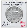 Timbre Monnaie Crédit Lyonnais 25 centimes 1920