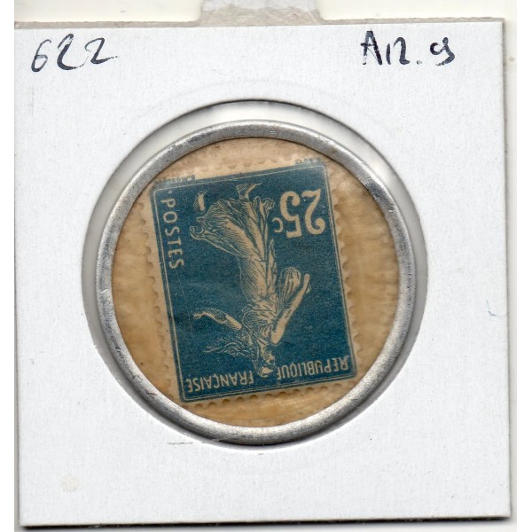 Timbre Monnaie Crédit Lyonnais 25 centimes 1920