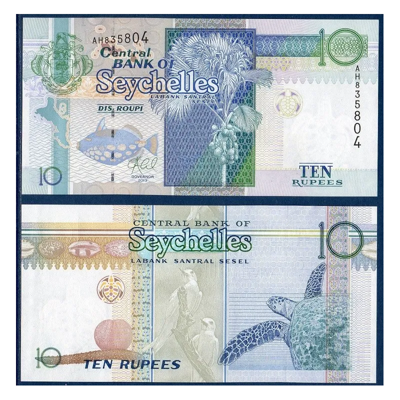 Seychelles P.42, Spl Billet de 10 Rupees 2013 Coco de mer Seychelles P.42, Spl Billet de 10 Rupees 2013 Coco de mer