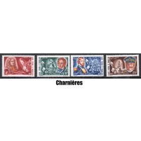 Timbre Saint Pierre et Miquelon 380-383 Célébrités neuf * 1968 avec charnières