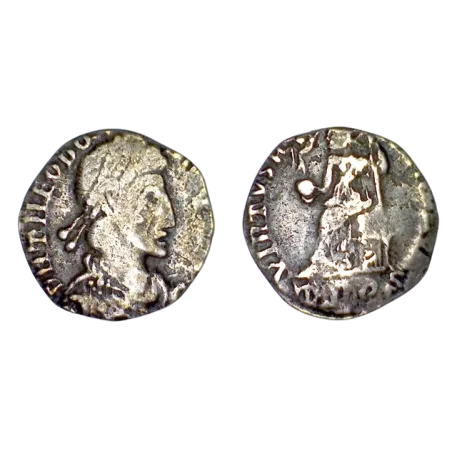 Silique Theodose 1er (388-392) Trèves ric.94b VIRTVS ROMANORVM