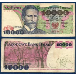 Pologne P.151a, TB, Billet de 10000 Zlotych 1987 Wyspiański