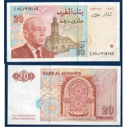 Maroc P.67e, TTB Billet de 20 Dirhams 1996 Hassan II