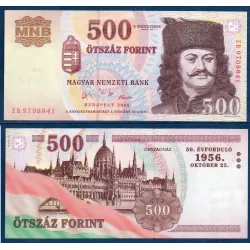 Hongrie P.194, Sup Billet de 500 Forint 2008 50 ans insurection