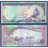 Maldives P.18e, Neuf Billet de 5 rufiyaa 2011 Dhow
