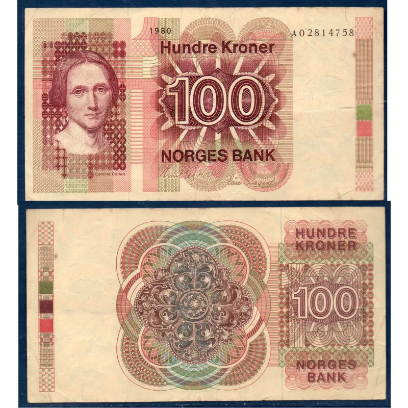 Norvège P.41b, Billet de 100 Kroner 1979-1980 Camilla Collett