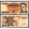 Pologne P.152a, TB, Billet de 20000 Zlotych 1989 Marie Curie
