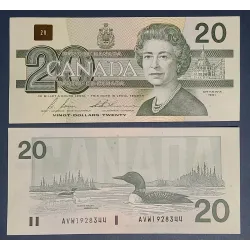 Canada P.97b, Spl Billet de 20 dollars 1986 Plongeon huard