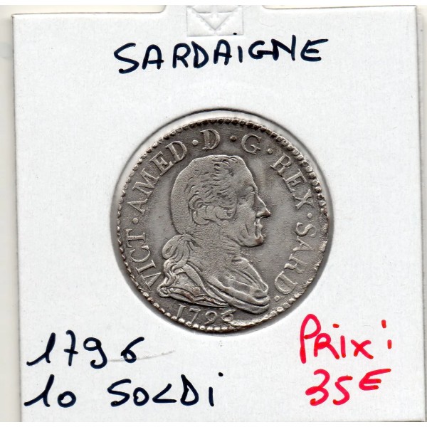 Italie Sardaigne 20 Soldi 1796 TTB-, KM.94 Victor Amédée III