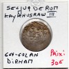 Seljuk de Rum Kaykhusraw III Dirham 664-672 AH TTB