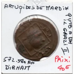 Artuqids de Mardin Qutb al-Din il-Ghazi II dirham ae 572-580 AH TB
