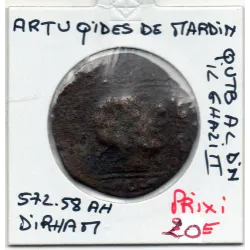 Artuqids de Mardin Qutb al-Din il-Ghazi II dirham ae 572-580 AH B