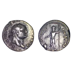 Denier de Titus (76) RIC.874 IOVIS CVSTRO atelier Rome