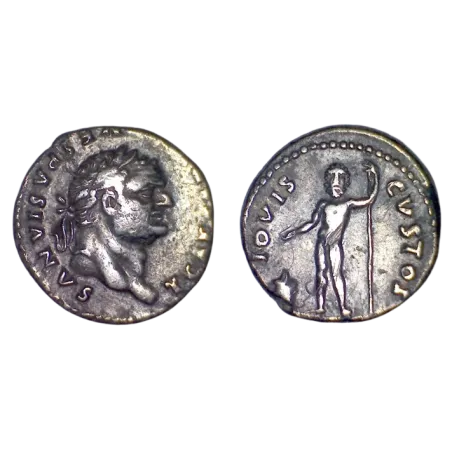 Denier de Titus (76) RIC.874 IOVIS CVSTRO atelier Rome