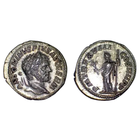 Denier de Caracalla (215) RIC.255 Pax atelier Rome