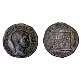 AE3 13 follis Romulus (309-310), Ric.239 AETERNAE MEMORIAE Rome