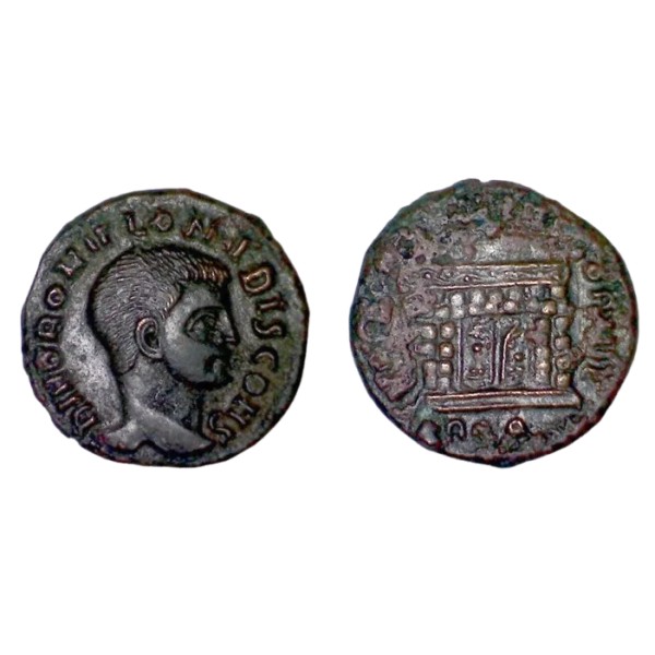 AE3 13 follis Romulus (309-310), Ric.239 AETERNAE MEMORIAE Rome