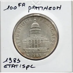 100 francs Panthéon 1983 Sup, France pièce de monnaie
