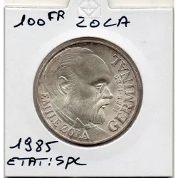 100 francs Emile Zola 1985 Sup, France pièce de monnaie