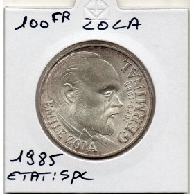 100 francs Emile Zola 1985 Sup, France pièce de monnaie