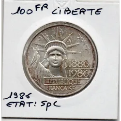 100 francs Liberté 1986 Sup, France pièce de monnaie