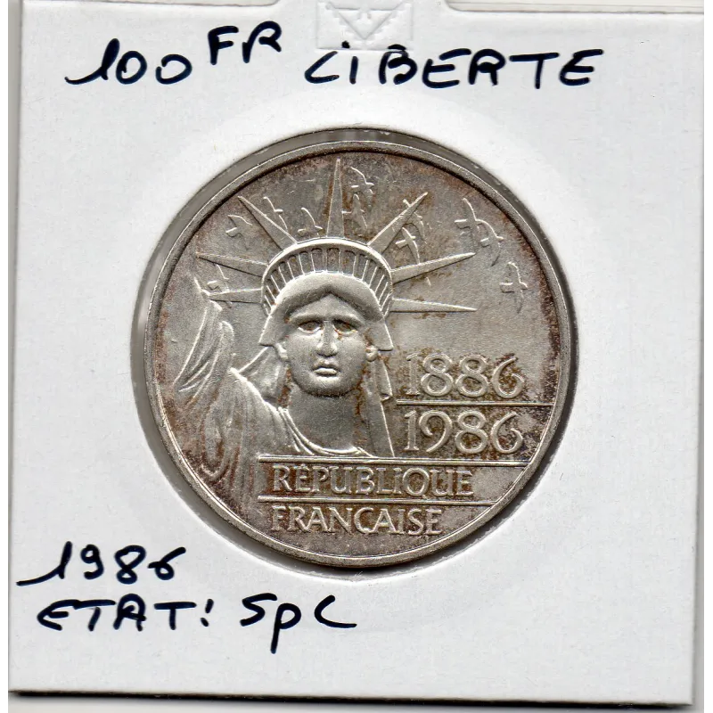 100 francs Liberté 1986 Sup, France pièce de monnaie