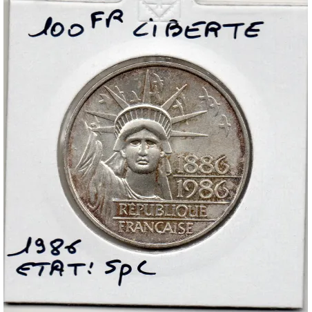 100 francs Liberté 1986 Sup, France pièce de monnaie