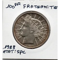 100 francs Fraternité 1988 Sup, France pièce de monnaie