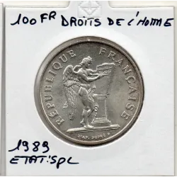 100 francs Droits de l'Homme 1989 Sup, France pièce de monnaie