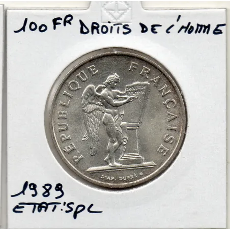 100 francs Droits de l'Homme 1989 Sup, France pièce de monnaie