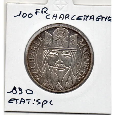 100 francs Charlemagne 1990 Sup, France pièce de monnaie