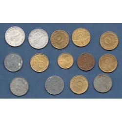 Lot de 14 pièces du 3eme reich allemand 1937-1941 TTB