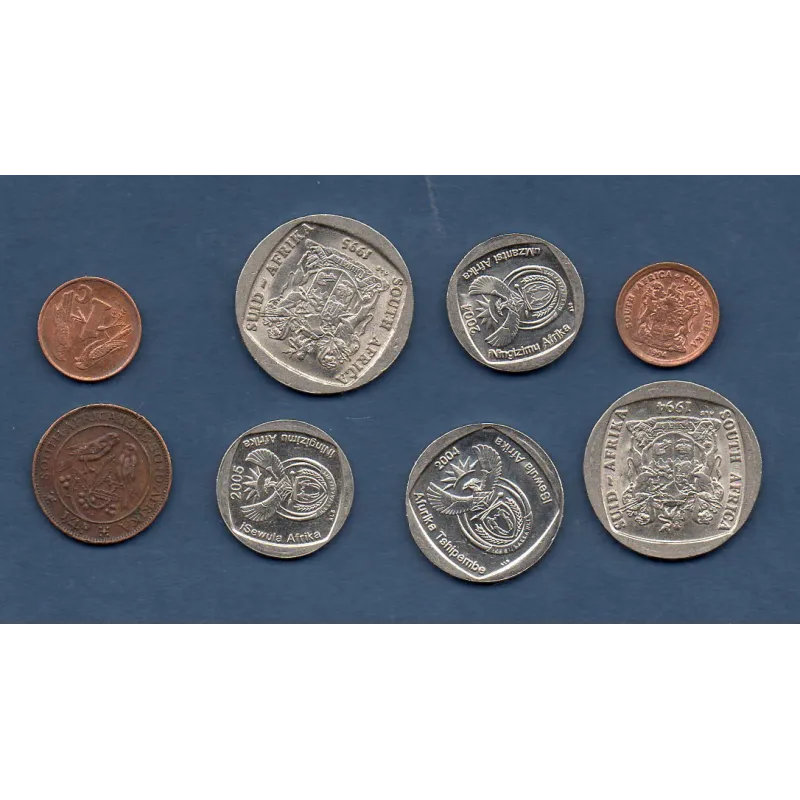 Lot de 8 pièces d'Afrique du Sud 1946-2005 TTB/Spl Lot de 8 pièces d'Afrique du Sud 1946-2005 TTB/Spl