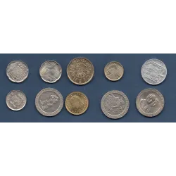 Lot de 10 pièces d'Espagne année 1953-2000