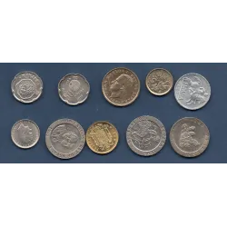 Lot de 10 pièces d'Espagne année 1953-2000