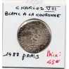 Blanc a la couronne Paris Charles VIII (1488) TTB point 18eme