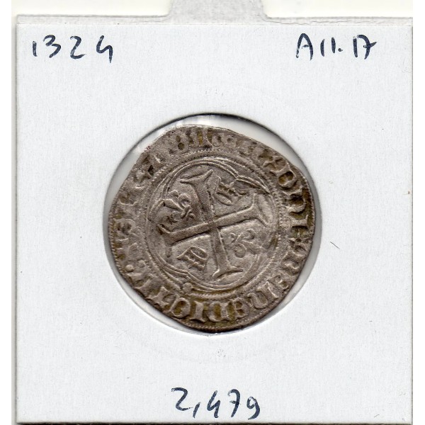 Blanc a la couronne Paris Charles VIII (1488) TTB point 18eme