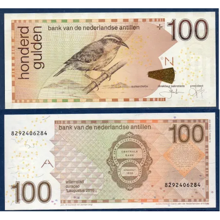 Antilles Néerlandaises P.31h, neuf Billet de 100 Gulden 2016 Bananaquità collier