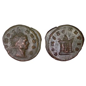 Antoninien de Claude II (270+), RIC.261 CONSECRATIO Milan