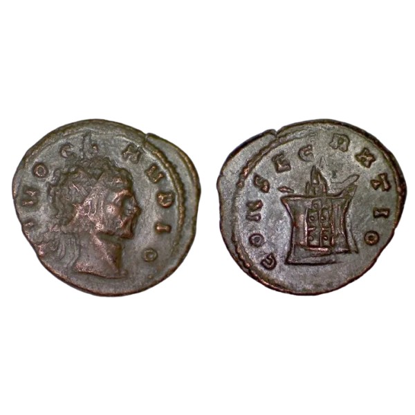 Antoninien de Claude II (270+), RIC.261 CONSECRATIO Milan