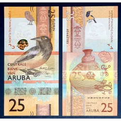 Aruba P.22, neuf Billet de 25 Florin 2019 Troupial
