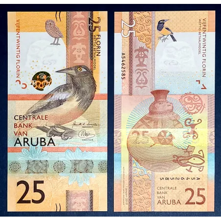 Aruba P.22, neuf Billet de 25 Florin 2019 Troupial