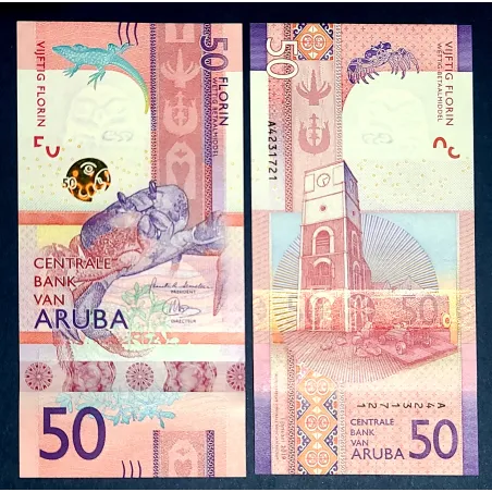 Aruba P.23, neuf Billet de 50 Florin 2019 Crabe