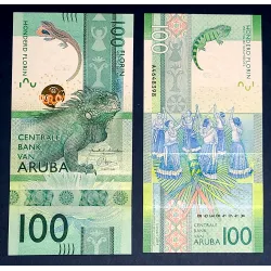Aruba P.24, neuf Billet de 100 Florin 2019 Iguane vert