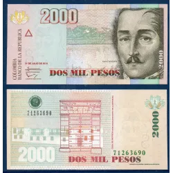 Colombie P.457z, Billet de 2000 Pesos 3.2.2006 Francisco Santander