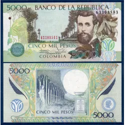 Colombie P.452q, neuf Billet de 5000 Pesos 2014