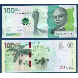 Colombie P.463d, neuf Billet de 100000 Pesos 2020