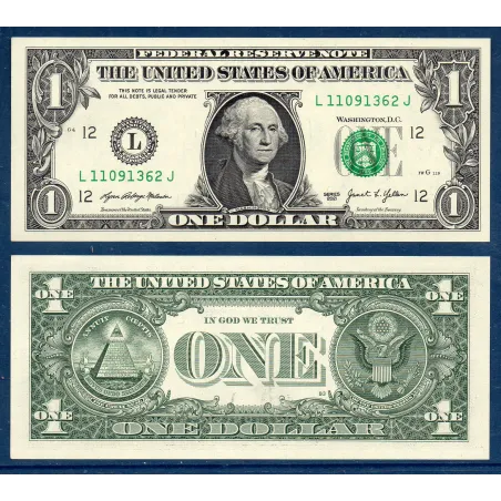Etats Unis P.549 San Francisco, Billet de 1 Dollar américain 2021 série L